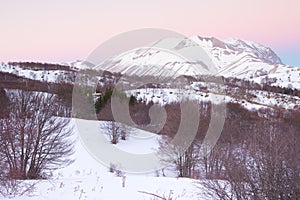 Vettore mountain at sunset photo