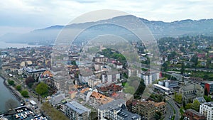 Vevey Riviera from above - aerial view