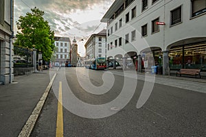 Vevey, Switzerland - July 27 2019: Tourists and local People celebrate Fete des Vignerons 2019. Traditional festival of