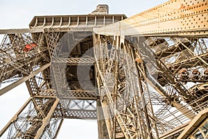 Vew of the Eiffel Tower from below