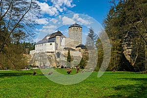 Vew of Kost - gothic castle in Bohemian paradise