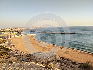 vew point of the Safi beach on Atlantic sea