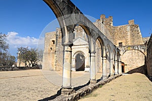 Vew to the yard of Convento de Cuilapam in Oaxaca photo