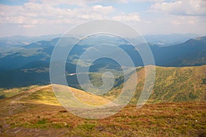 Vew from the top of the mountain Hoverla