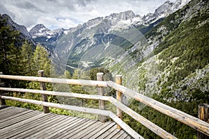 Vewpoint near Vrsic pass in Julian Alps