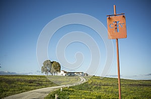 Vexillum at Caceres el Viejo Roman Camp  Extremadura  Spain