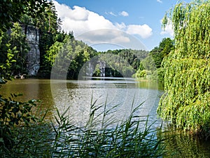 Vezak lake in Bohemian Paradise