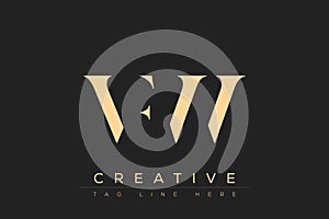 VFW abstract letter logo design