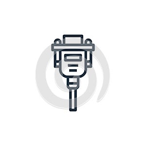 vga cable icon vector from computer concept. Thin line illustration of vga cable editable stroke. vga cable linear sign for use on