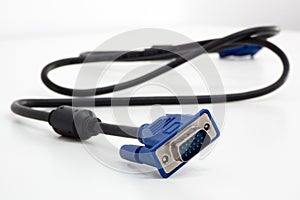 VGA cable on white background