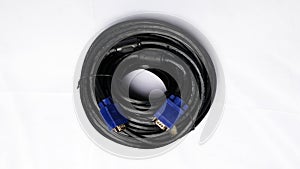 VGA Display cable on white background