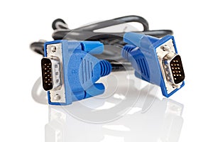 VGA connector is a 15-pin subminiature analog connector for connecting monitors according to the standard of the VGA video interfa photo