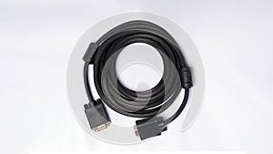 VGA Display cable on white background