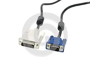 VGA and DVI wires