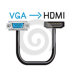 VGA to HDMI hardware interface cable