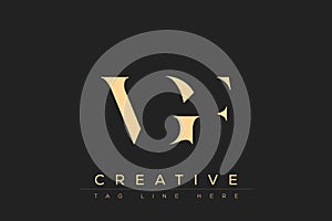 VGF abstract letter logo design