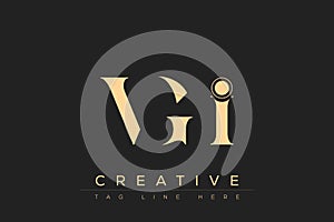 VGI abstract letter logo design