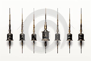 Vhf Antennas on white background