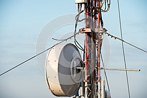 VHF band antennas on the mobile telecommunications technology ne photo