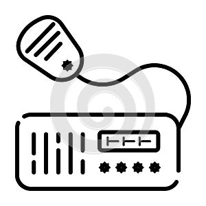 VHF radio transceiver icon vector