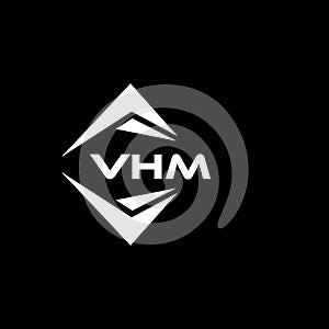 VHM abstract technology logo design on Black background. VHM creative initials letter logo concept