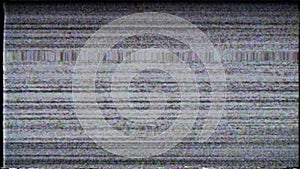 VHS glitches and static noise background. Digital TV Noise flickers. No signal. VHS Analog Abstract Digital Animation