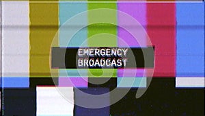 VHS SMPTE color bars emergency broadcast