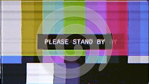 VHS SMPTE color bars please stand by