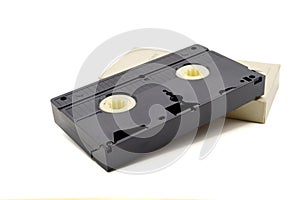 VHS video tape cassette isolated on white background