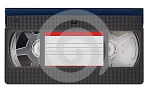 VHS video tape cassette isolated on white background