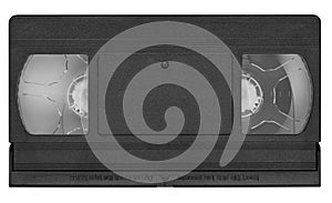 VHS video tape cassette isolated on white background