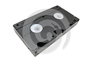 VHS video tape cassette isolated on white background