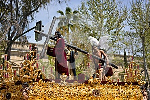 The Via Crucis of Jesus Christ with the cross