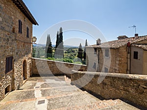 Via degli Innocenti street, San Gimignano, Italy