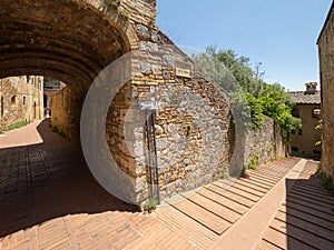 Via degli Innocenti street, San Gimignano, Italy