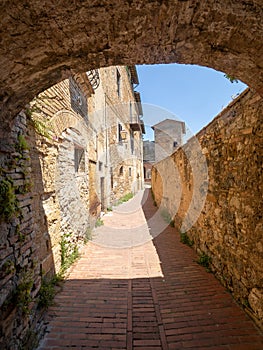 Via degli Innocenti street, San Gimignano, Italy