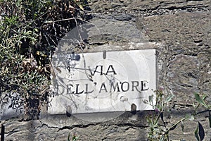 Via dell'Amore plaque