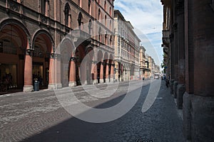 Via dell'Indipendenza in Bologna, Italy