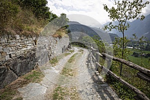 Via delle Gallie Roman road between Balmas and Toffo - Montjovet
