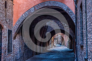 Via delle Volte of Ferrara. Emilia-Romagna. Italy. photo