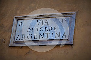 Via Di Torre Argentina in Rome