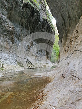 Via ferrata cables Cheile Rametului gorges, Alba