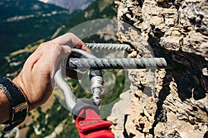 Via ferrata climbing