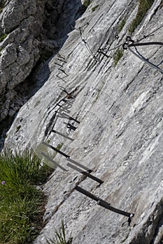 Via ferrata on the Zugspitze