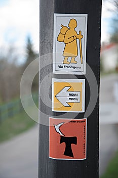 Via Francigena sign
