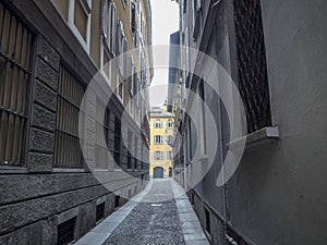 Via Melone, typical street in Milan