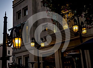 Via Rodeo - Rodeo Drive street lights on the August 12th, 2017 - Los Angeles, LA, California, CA