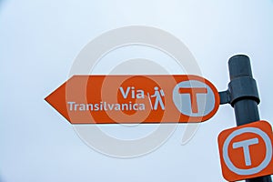 Via Transilvanica tourist indicator