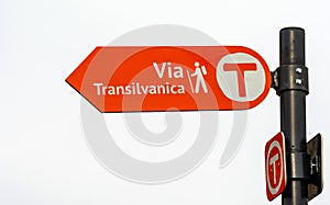 Via Transilvanica tourist indicator photo