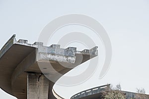 Viaduct of a motorway that has yet to be completed